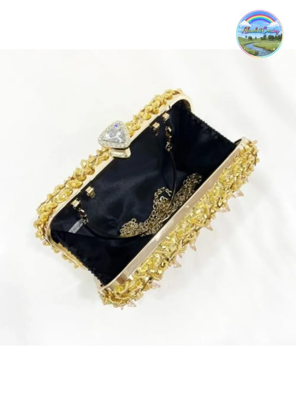 Embroidered Beaded Sequin Clutch Evening Bag Wedding Party Purse